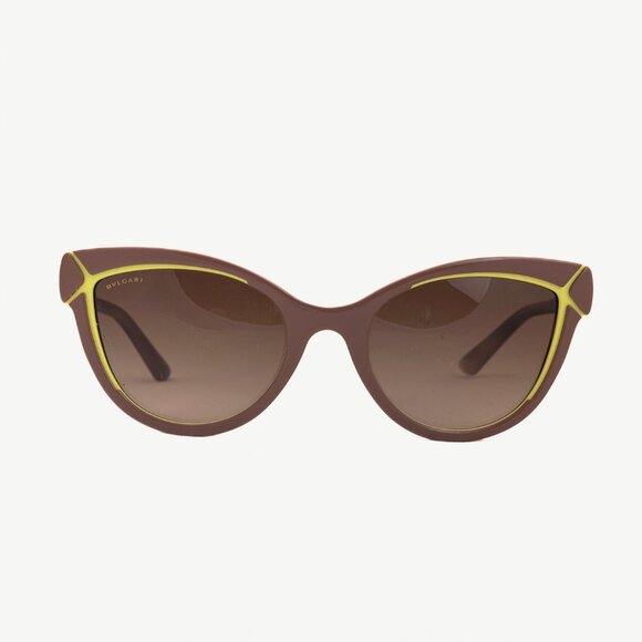 Bvlgari Diva Divina 8156B Brown Crystal-Embellished Cat-Eye Sunglasses - Picture 2 of 10